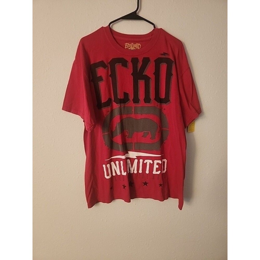 ECKO UNLTD AUTHENTIC  MEN'S SHORT SLEEVE CREW NECK RED T-SHIRT SIZE XL